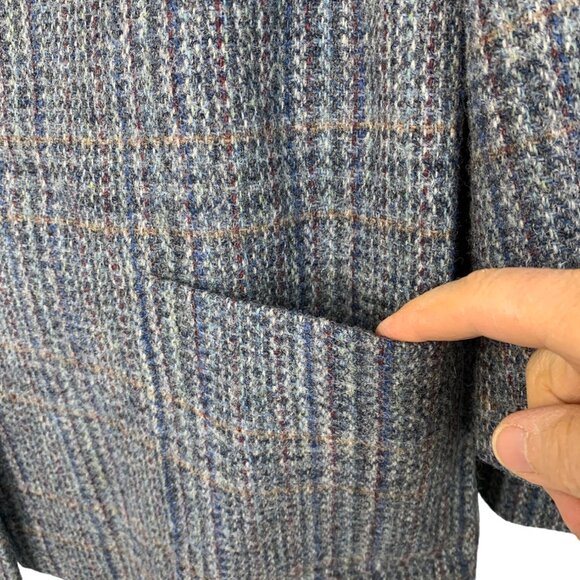 Womens Custom VTG 90s Wool Plaid Riding Suit 2XL-Jacket / L-Skirt 7686 - Picture 4 of 10